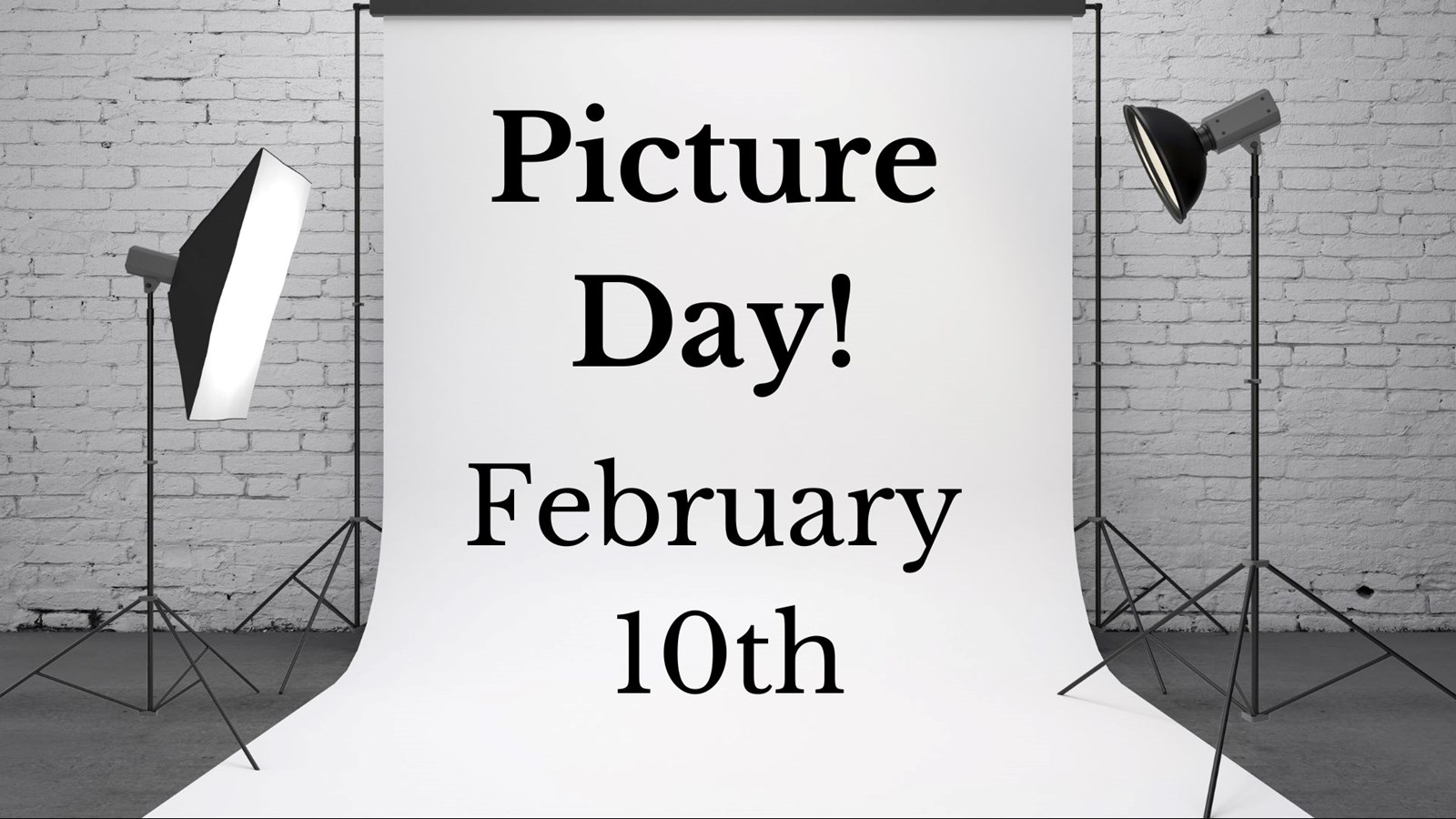 Picture day  February 10th with camera lights